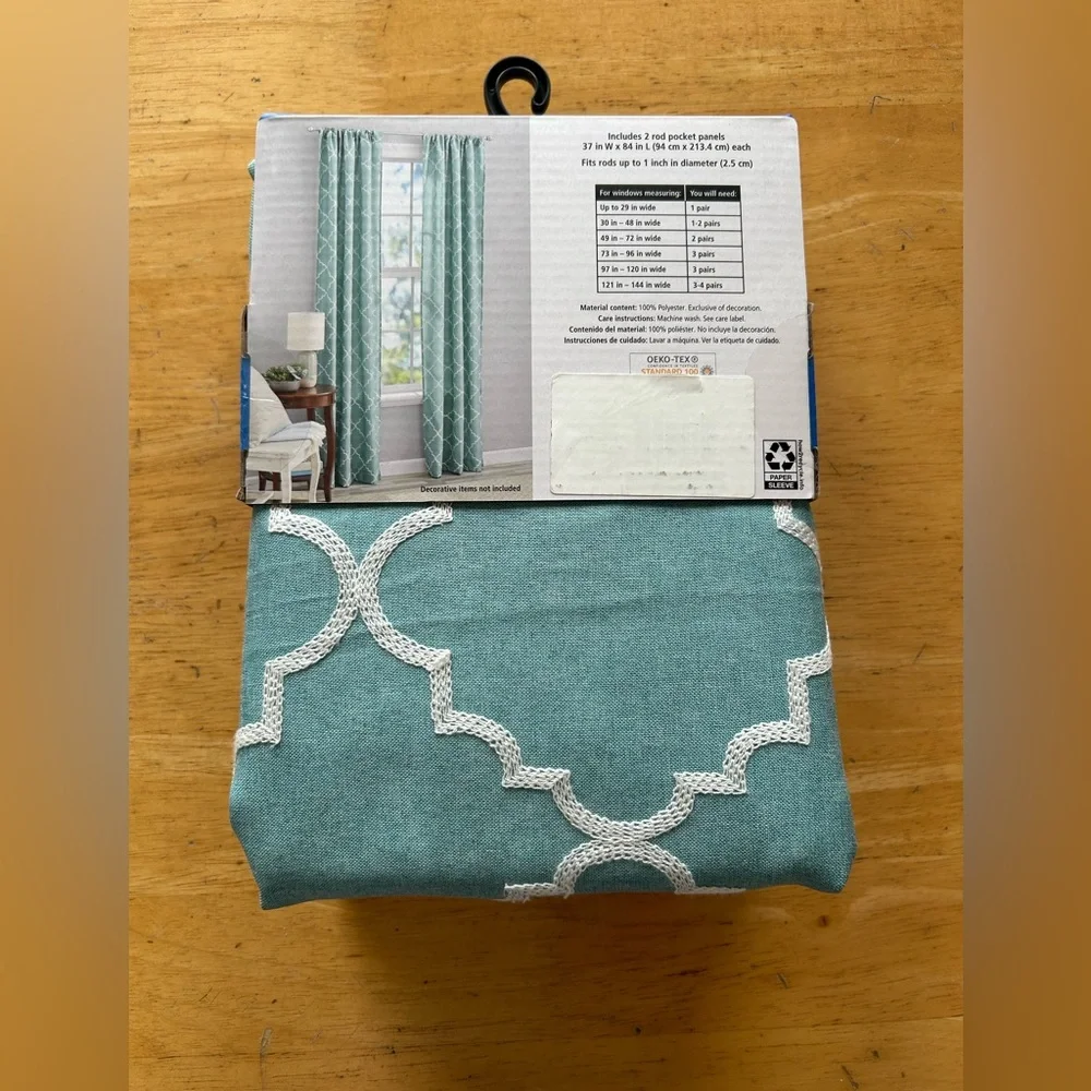 💰FINAL PRICE DROP💰NWT Brand new Mainstays 84” panel pair set of curtains
